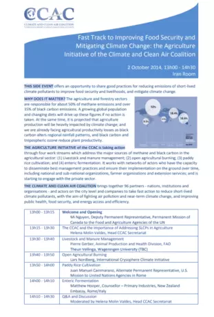 COAG Flyer: Fast Track to Improving Food Security and Mitigating Climate Change: the Agriculture Initiative