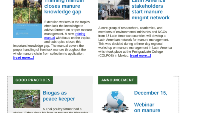 Manure Kiosk News Digest
