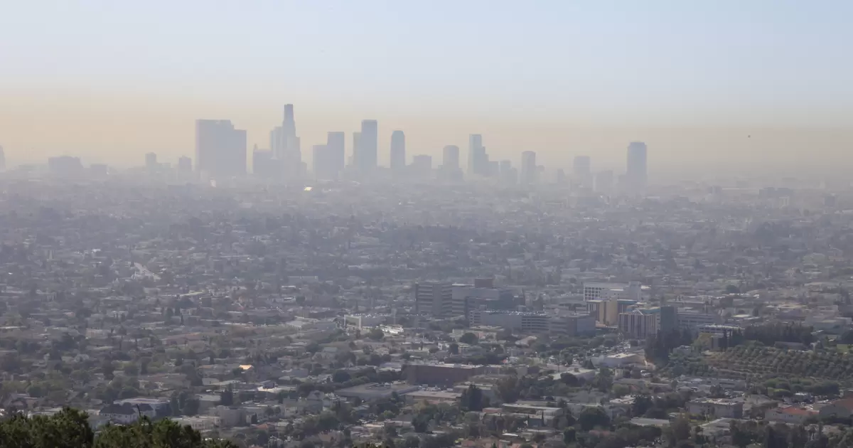 Los Angeles covered in smog