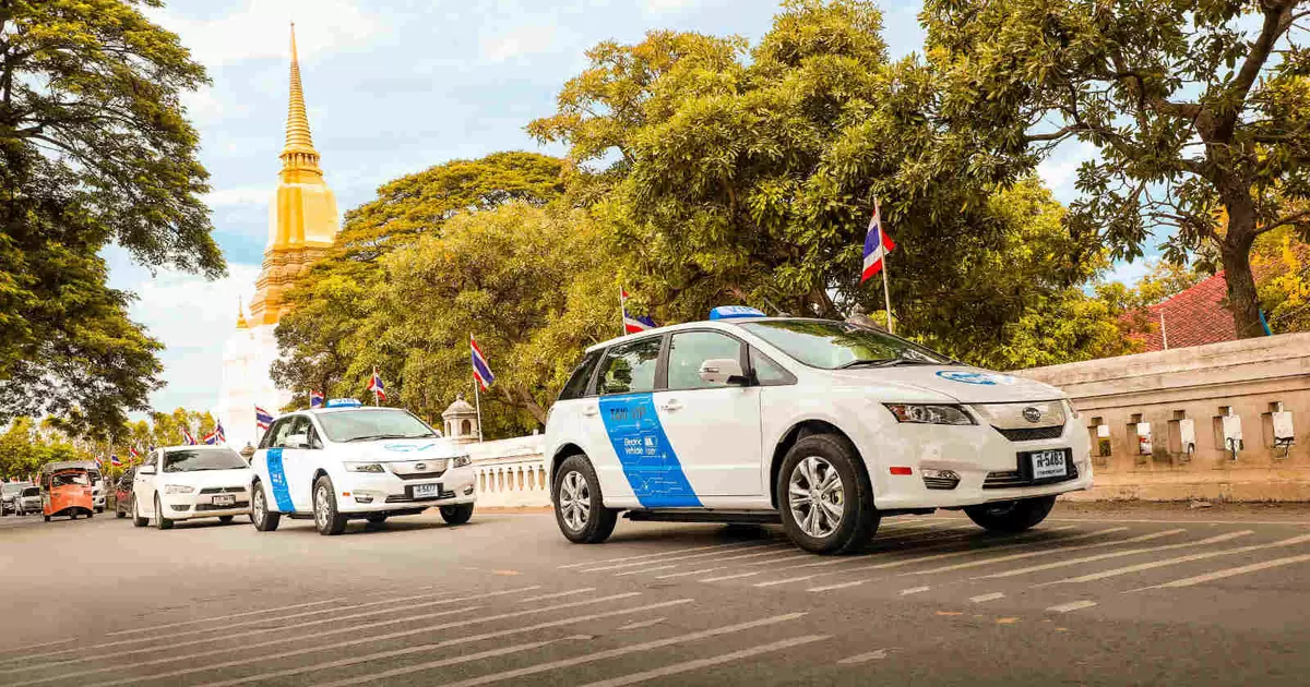 Electric vehicles on show in Bangkok