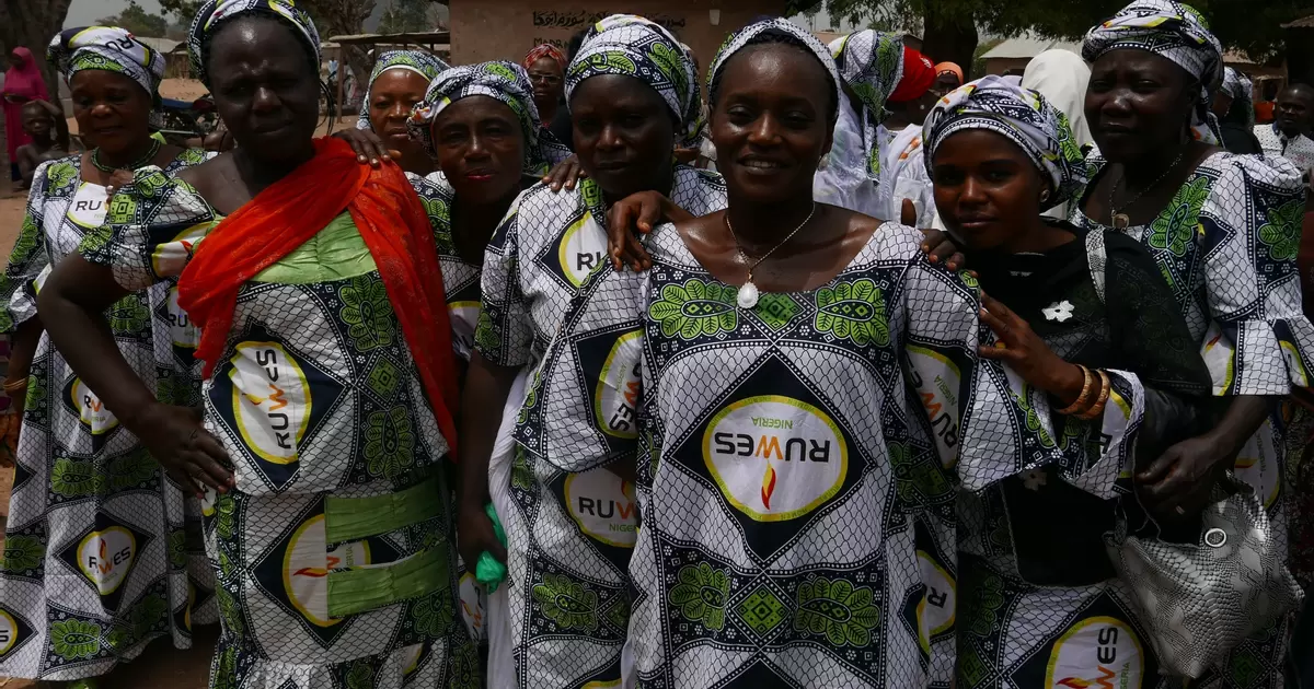 RUWES women at Mararraban-Burum village for the launch of a clean cookstove project