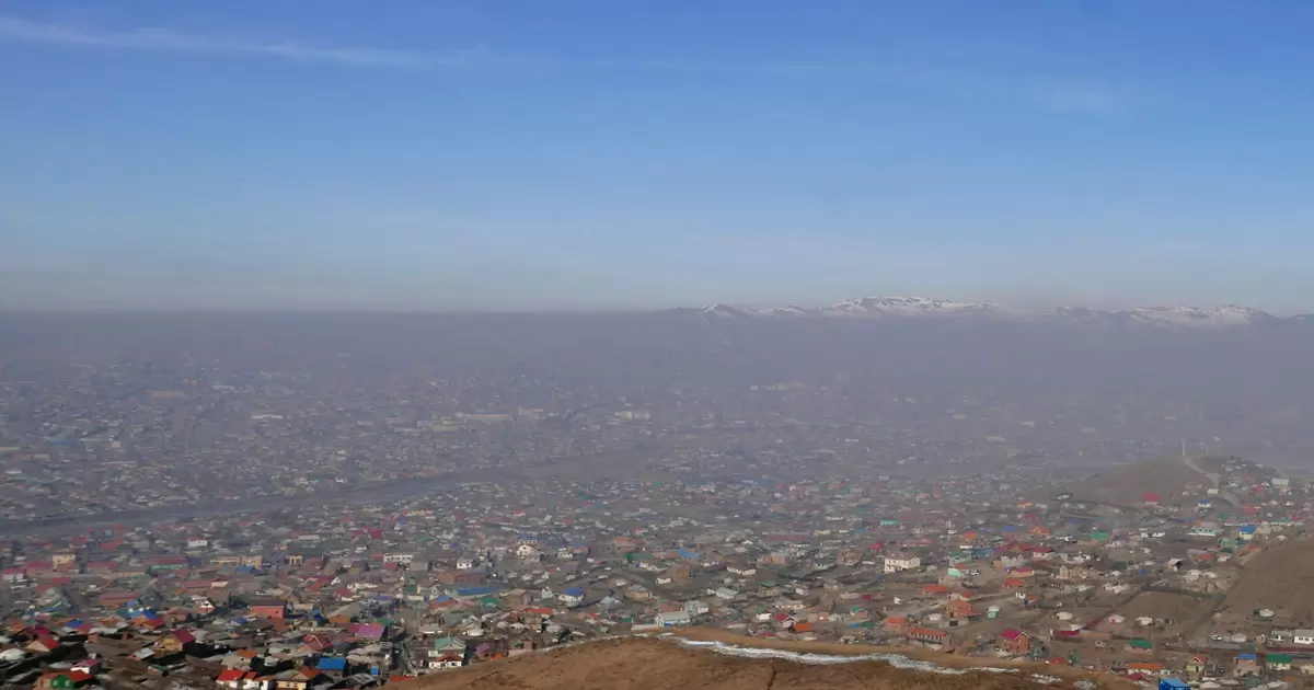 Smog sits over Ulaanbaatar's Ger District. Clean Air loans will help households access more energy efficient and less polluting appliances. 