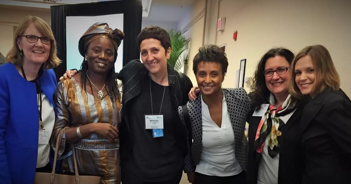 Rita Cerutti (2nd from right) at the CCAC Working Group meeting in Washington DC, March 2016. She is with (left to right): Helena Molin Valdes, Head of the CCAC Secretariat; Oumou Doumbouya, Republic of Guinea; Martina Otto, UNEP; Merlyn VanVoore, UNEP; and Birgit Lode, IASS.