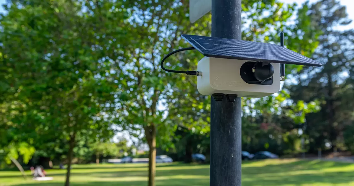 Low cost air quality monitors like this one from Clarity Movement Co. can help cities expand monitoring to priority locations. 