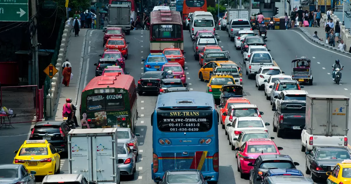 Traffic in Bangkok, Thailand.