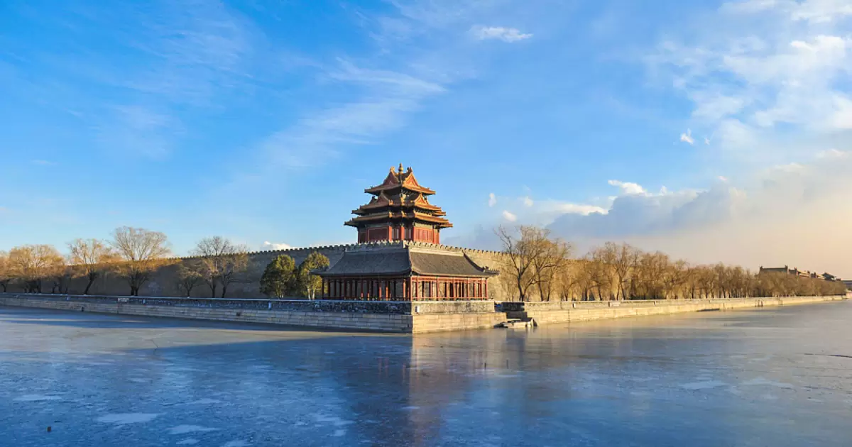 Beijing is experiencing more blue sky days due to measures to reduce air pollution. This picture from January 2018, shows clear skies in winter when pollution levels are normally high. 
