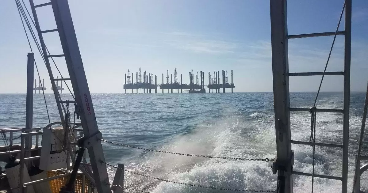 Some of the thousands of oil rigs found in the Gulf of Mexico. There is currently little data about emissions from drilling activities here.
