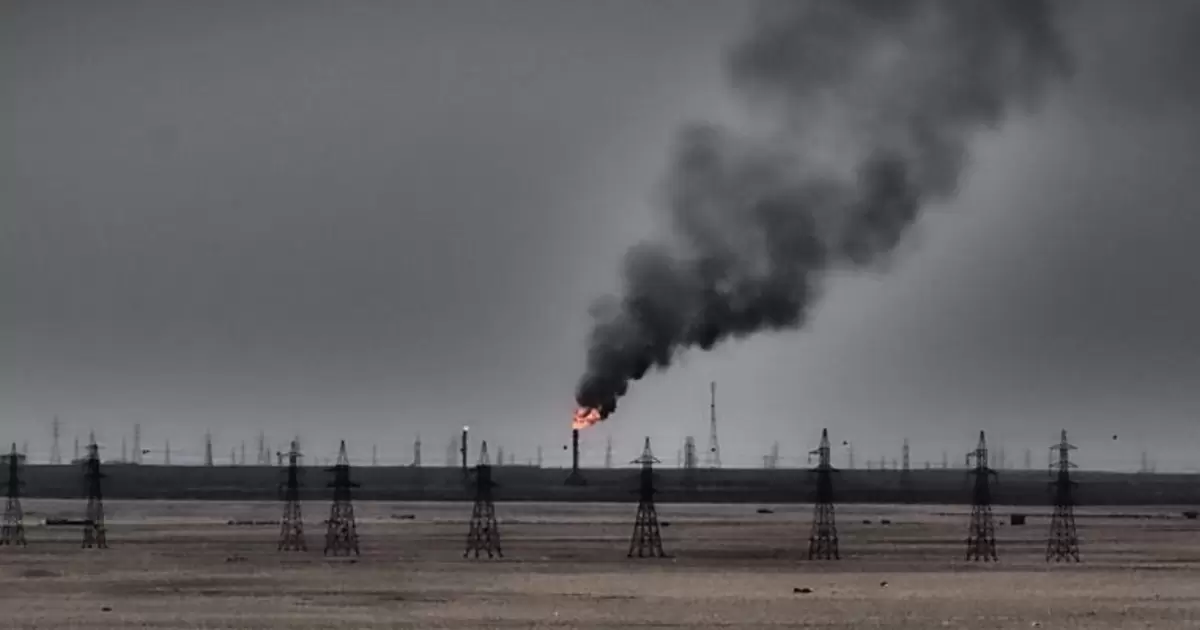 Methane is burned (also known as flaring) during oil and gas production. 